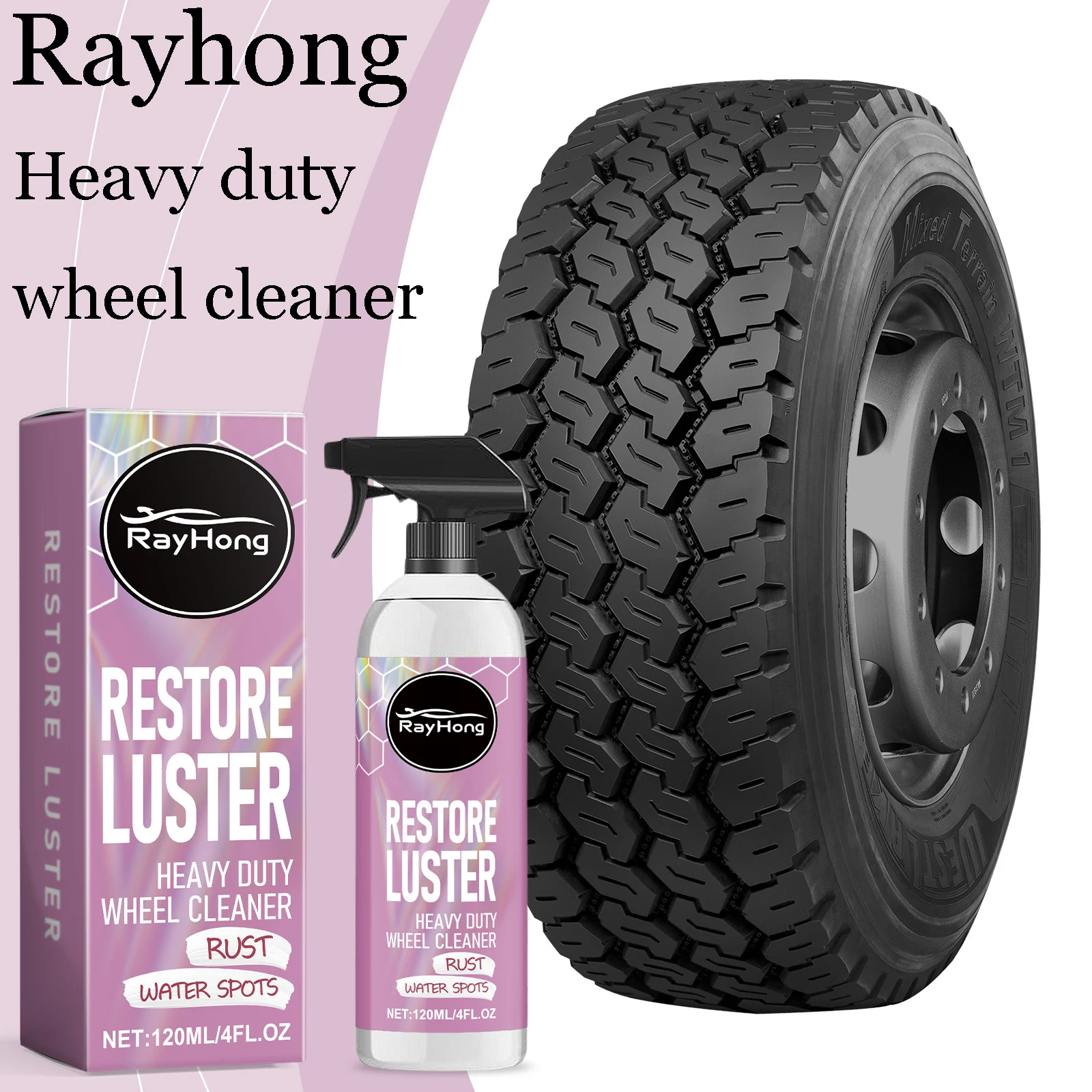 

Сверхмощный очиститель колес Rayhong, удаление пятен от ржавчины, удерживающий удаление пятен на воде, полировка, восстановление шин, очиститель