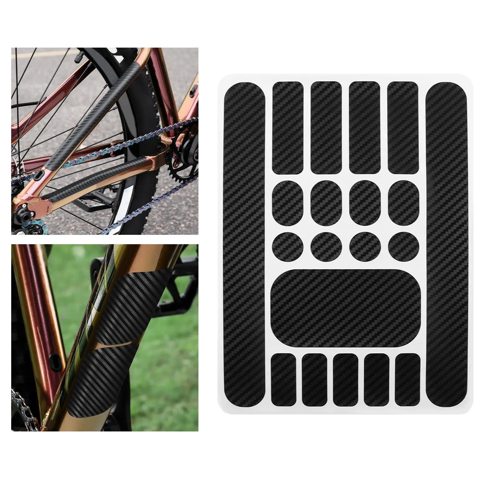 

Bike Chain Stay Sticker Parts Bicycle for Mountain Bike Road Carbon patterned Anti-scratch Chain Protection Sticker Film Decal