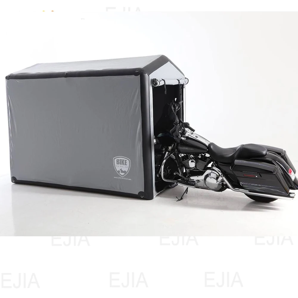 インフレータブル折りたたみガレージ 1.5x2.5x1.8m PVC製ヘビーデューティーインフレータブルシェルター（バイク、自転車、家庭用）エアポンプ付き