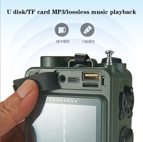 Imagen 2 del producto Radio digital de banda completa Bluetooth sin pérdidas de emergencia multifunción Degen R12