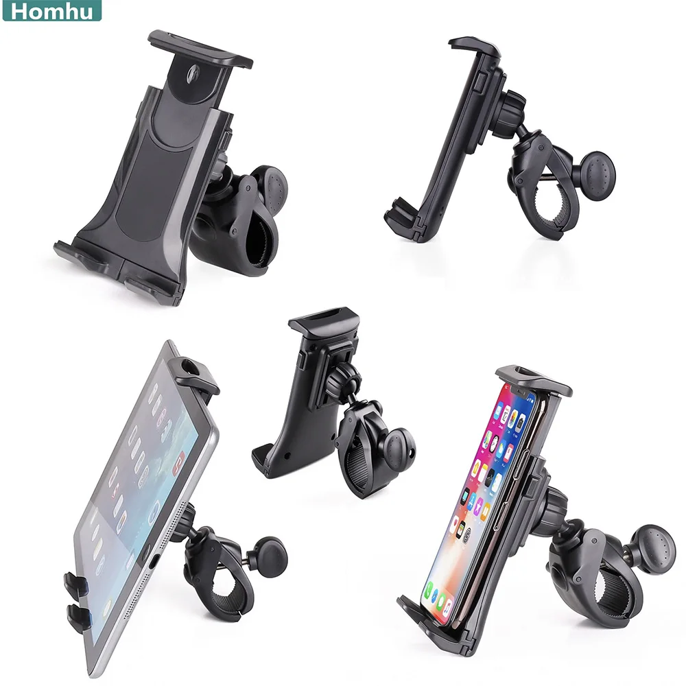 2PCS Bicycle Tablet Stand Holder 4-12 inch Treadmill Indoor Gym Handlebar Tablet PC Mount for iPad Air Pro Bike Phone Bracket