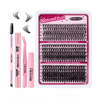 300 Cluster DIY False Eyelashes Mix Size 10-18mm Bundles For Eyelash Extensions D Curl 4D Eyelashes Daily Supplies