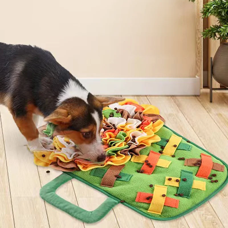

Dog Snuffle Mat Interactive Make Sound Dogs Slow Feeding Pad Nose Smell Puzzle Training Washable Pet Dog Accessories Supplies