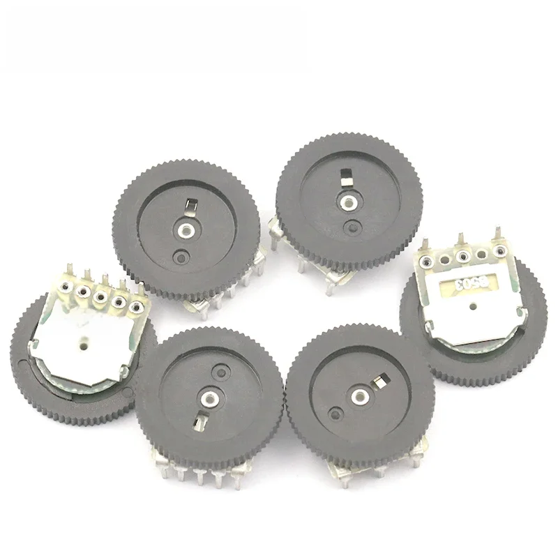 10 sztuk podwójne pokrętło Taper objętość koła Duplex potencjometr B102 B103 B203 B503 B104 1K 2K 5K 10K 20K 50K 100K 3Pin 5Pin 16*2mm — zdjęcie 2