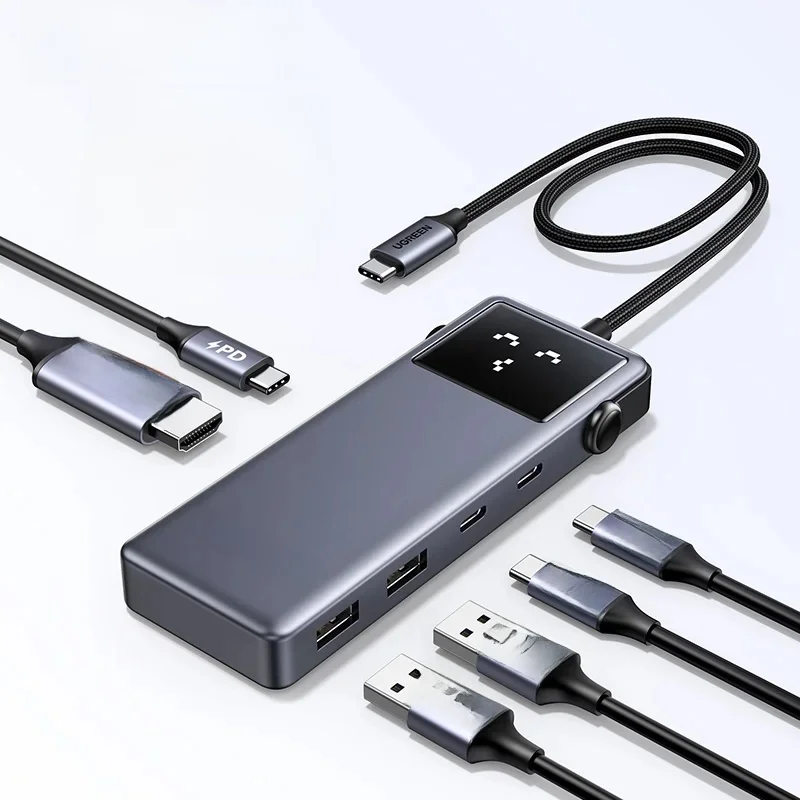 UGREEN Uno USB C HUB 6-in-1 4K60Hz PD100W 10Gbps USB3.2 Splitter Adapter voor Laptop Macbook Pro Air USB Expander Docking Station - afbeelding 2