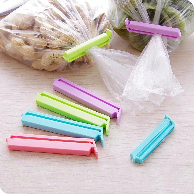 12pcs/set Food Storage Portable New Kitchen Accessories Food Snack Seal Sealing Bag Clips Sealer Clamp Plastic Tool 6.5/9/14cm