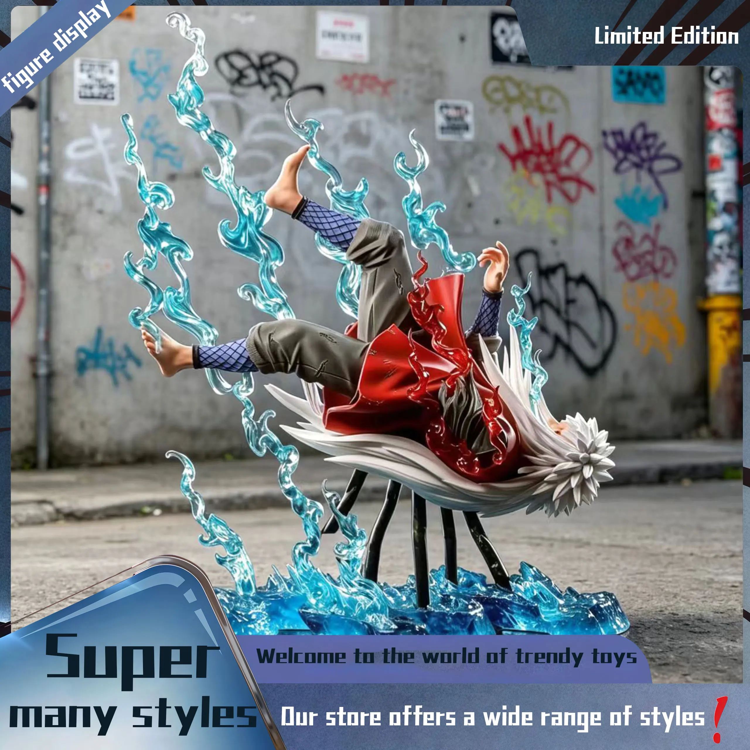 Drowning Jiraiya Figurine Model Table Decoration, Birthday Gift, Trendy Toy Scene Decoration, Car Decoration