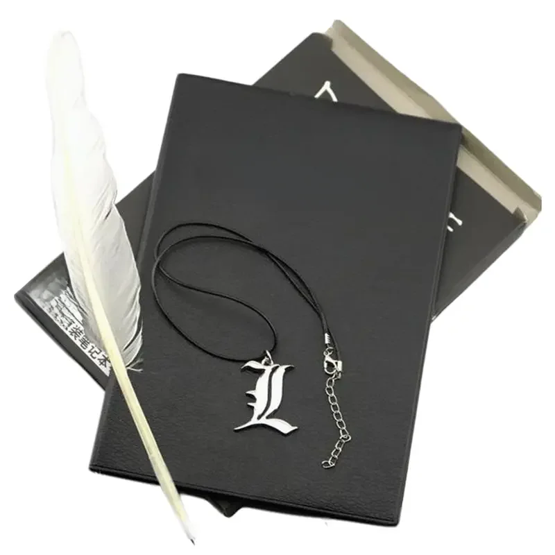 A5 Anime Cahier Ensemble En Cuir Journal Et Collier Plume Stylo Animation Art Écriture Journal Bloc-Notes