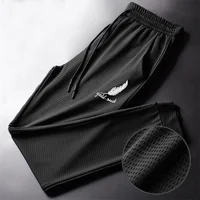 Pantalon léger à séchage rapide pour homme, mode, randonnée, jogging, course à pied, respirant, entraînement, salle de sport, rinçage, pantalon athlétique noué 2
