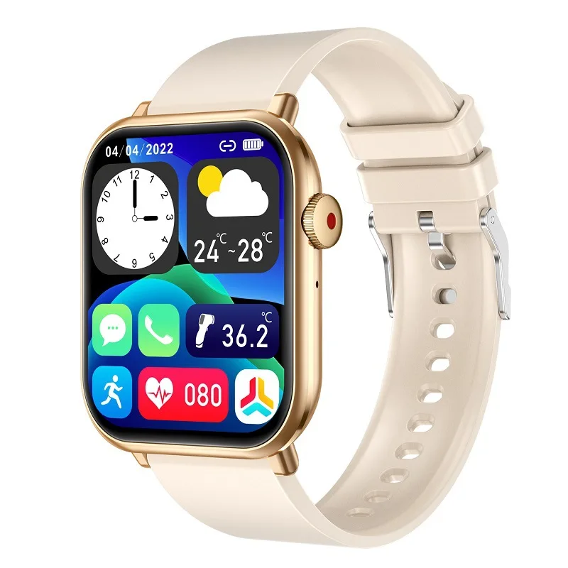 جديد QX9 ساعة ذكية للرجال والنساء 1.96 بوصة شاشة بلوتوث دعوة معدل ضربات القلب الأكسجين في الدم مراقبة درجة الحرارة مساعد صوتي