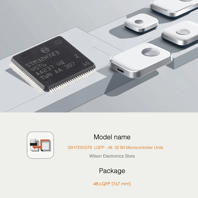 Unités de microcontrôleur 32 bits d'origine STM32H723VGT6 LQFP-100 MCU IC pour ARM Cortex-M7