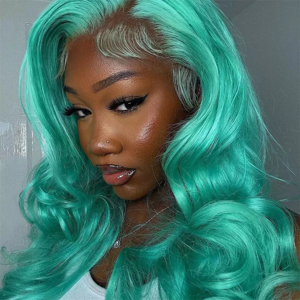 

Green 13x6 Transparent Lace Front Wig Body Wave Wigs For Women 613 Colored 13x4 Lace Front Blonde Human Hair Pre Plucked Wigs