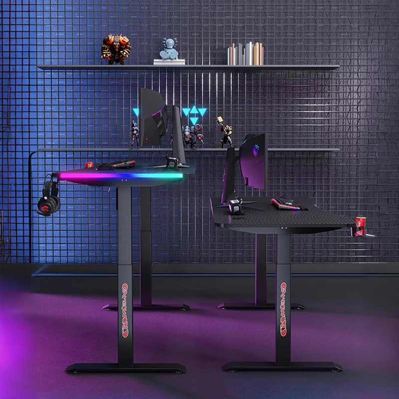 Tookfun Smart Electric Rgb Gaming Lift Game Desk Computer Desk Standing Desk 100kg Load-Bearing 45CM Adjustable Height