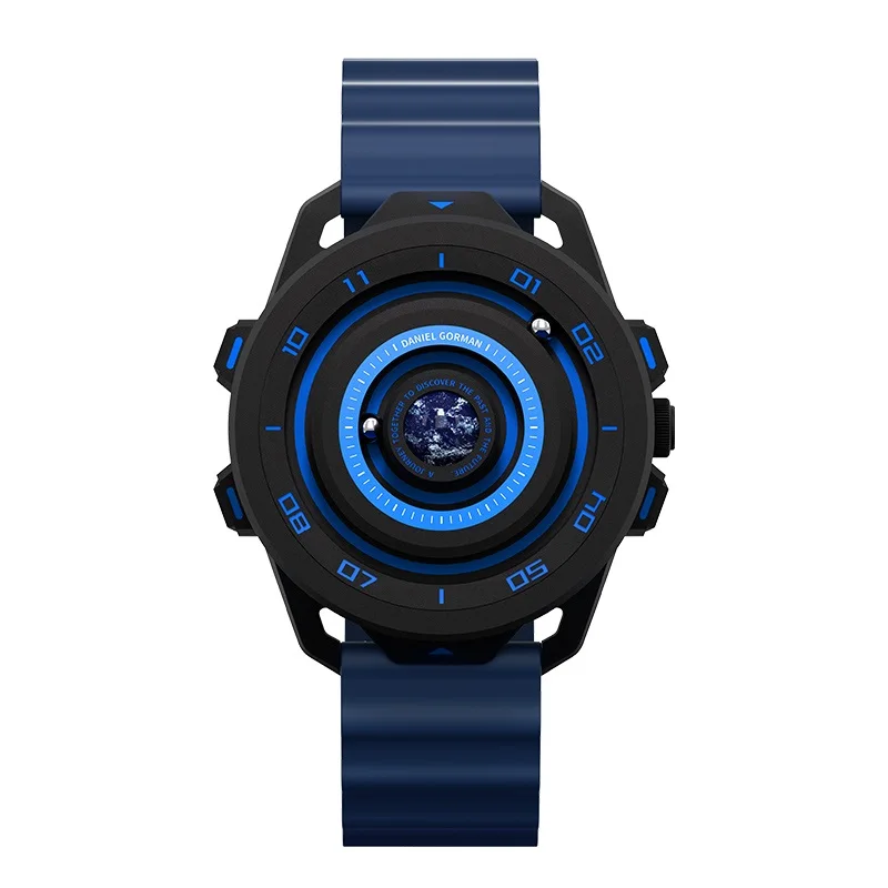 Daniel Gorman Planet Series Quartz Watches Magnetic Analog Iron Ball Watch Luminous Sport Wristwatch Men Waterproof Watches