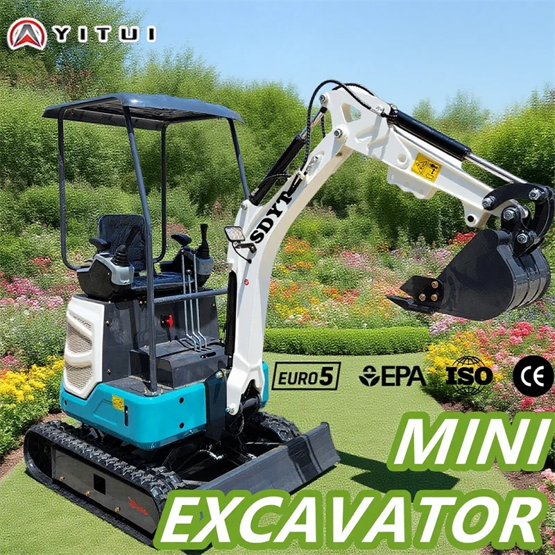 

Customized 1.8 Ton Mini Excavator Diesel Engine Hydraulic Bucket With Thumb Clip Crawler Mini Excavator