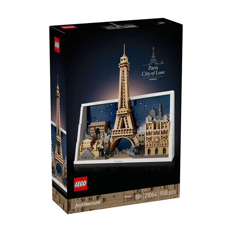 LEGO 21064 Paris – Ville d'amour, jouets en blocs de construction, adaptés aux cadeaux de vacances ou d'anniversaire.