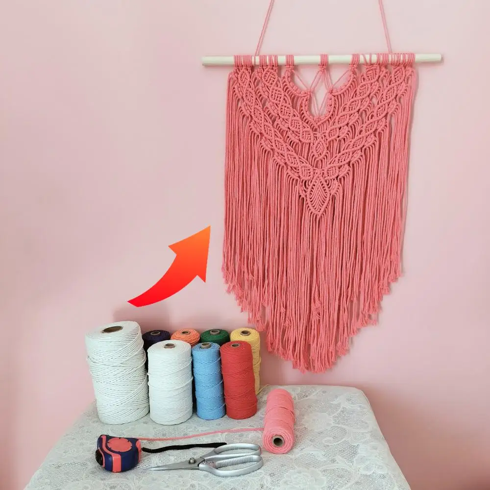 

Macrame Cords 200m Cotton Crafts Ropes Family Projects Mom Daughter Activity Easy Crafting Ideas With Step By Step PDF Tutorials