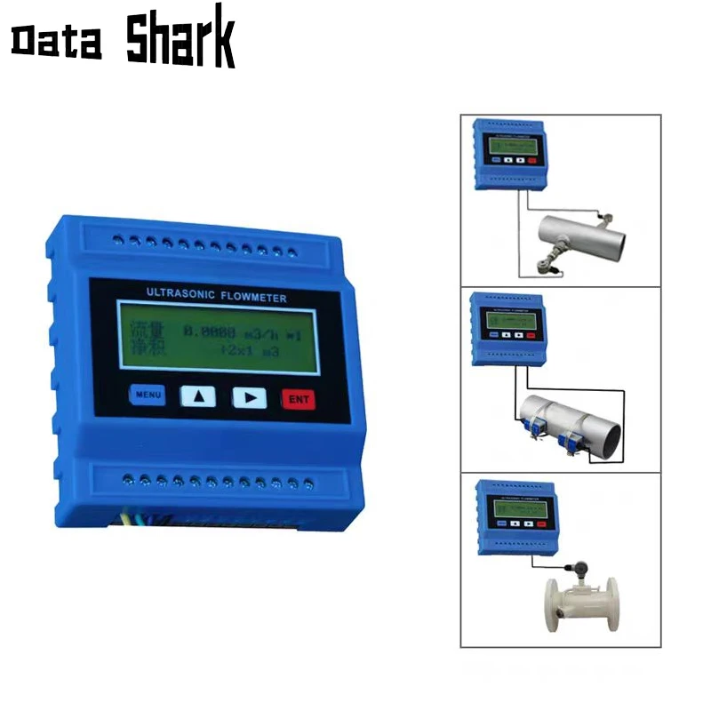 Imagem -03 - Não-wired Ultrasonic Flow Sensor Clamp Economia Flow Meter Dn50 a Dn700 Dn300 a Dn6000