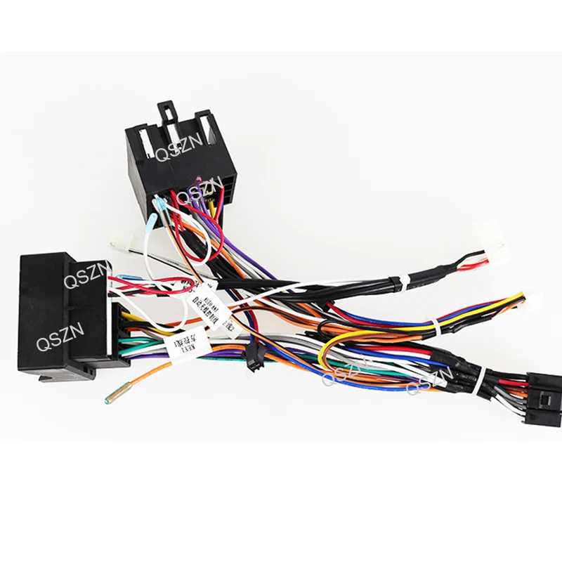 QSZN Car radio Canbus Box Decoder For Audi A3 A4 TT 16PIN Wiring Harness Plug Power Cable Android