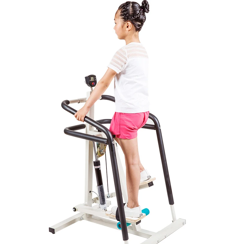 Hydraulic stepper for lower limb rehabilitation for adults and children, leg strength stepping training equipment with armrests