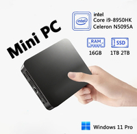 Windows 11 Pro Mini PC Intel i9-8950HK/Celeron N5095A  16GB RAM 1/2TB SSD WiFi6  BT5.2 Desktop Computer Work Pocket PC