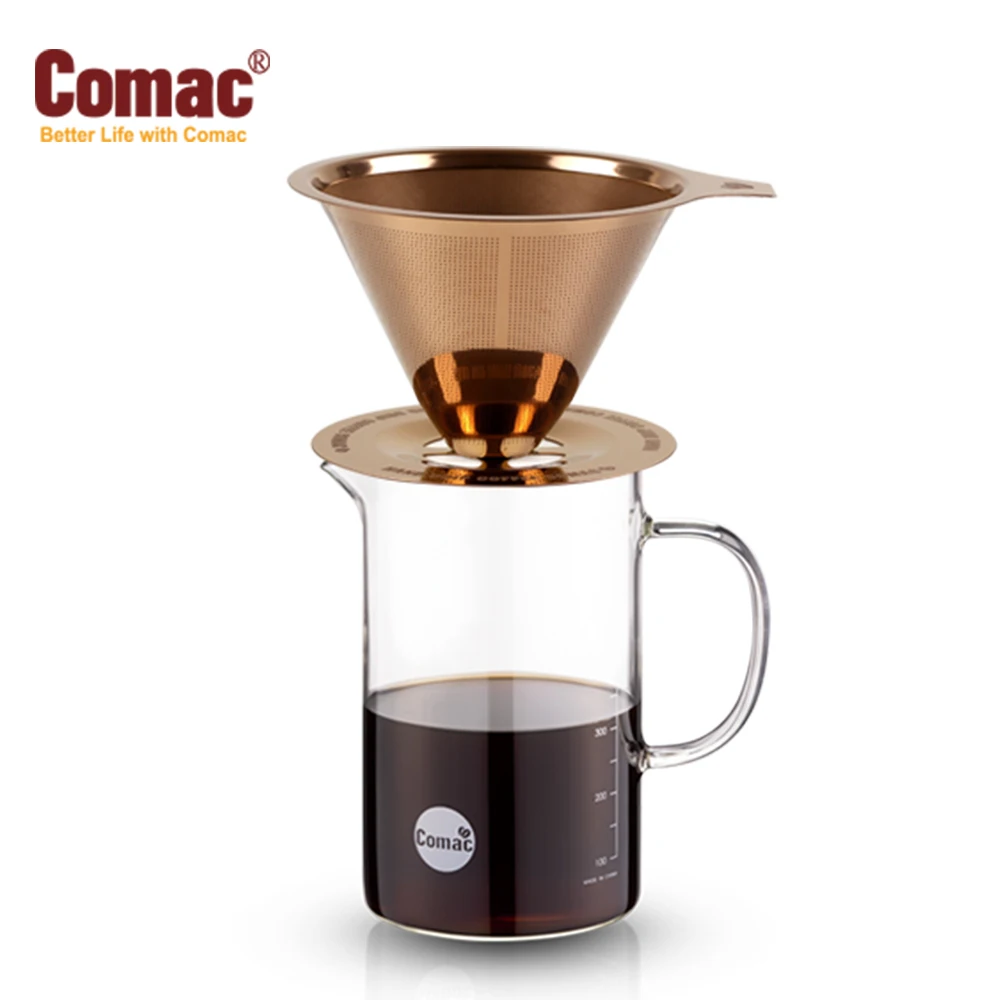 Comac Titanium Filter Measuring Beaker Coffee Drip Set 600ml (SFG1/G9)