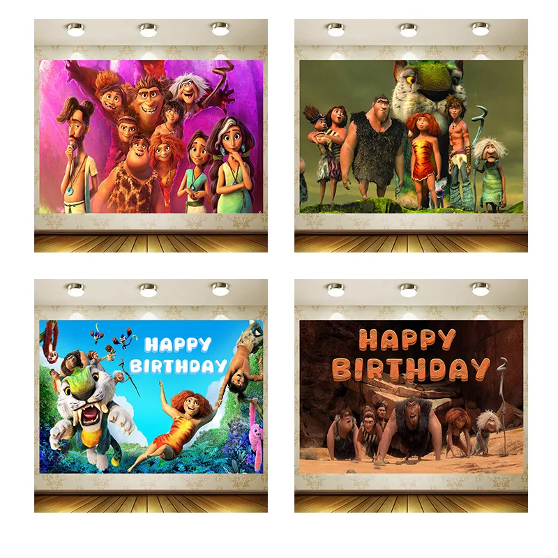 

The Croods Background Boy Birthday Party Supplies Decoration Customize game Backdrop Baby Shower Banner Kid Faovr Room Decor