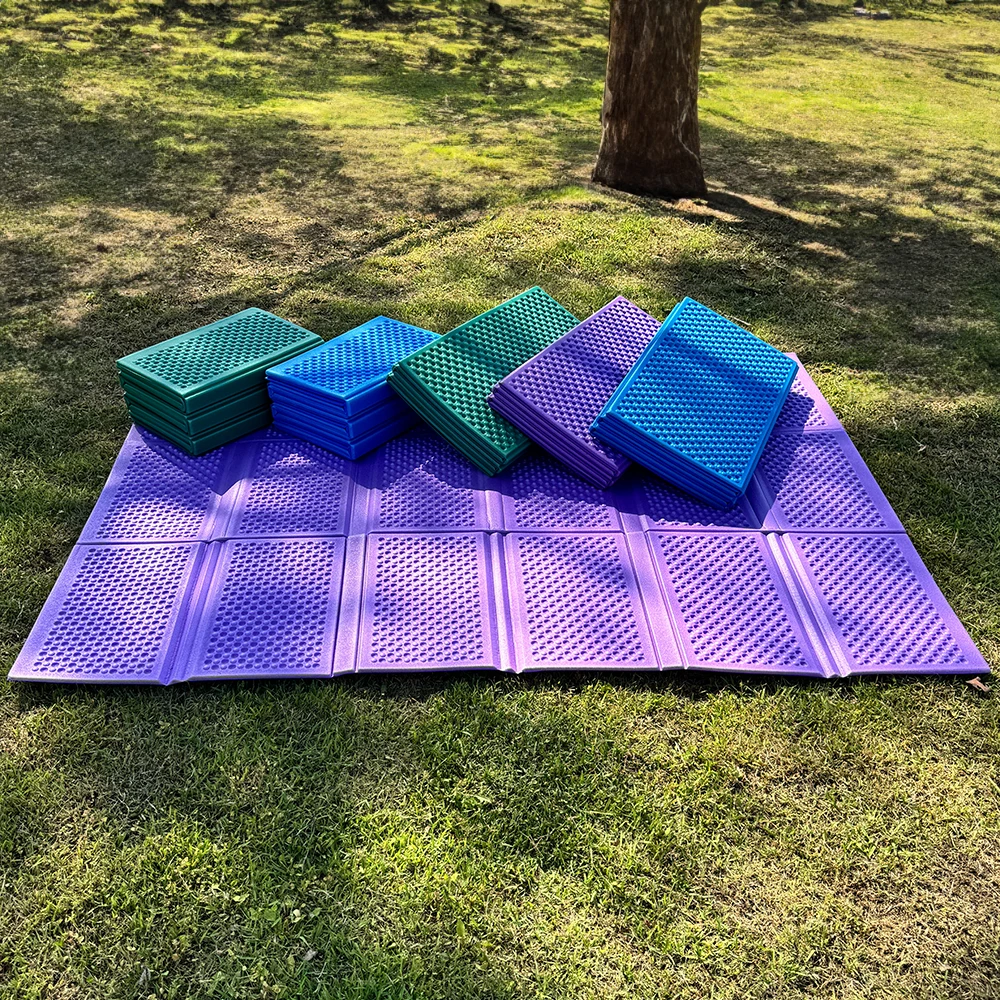 Folding camping mat, 2 Phase 3 stage small picnic pad, waterproof moisture-proof pad, camping tent ground sheet, beach mattress, floor carpet, ultrasonic peak