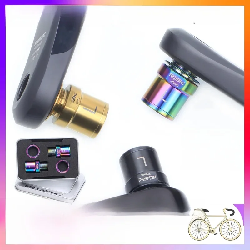 AliExpress NONE RISK 1 Pair 16mm/20mm Bicycle Pedal Axle Extenders Bolts Spacers Titanium Ti Alloy Axle Bolts For MTB Road Bike Colorful Parts
