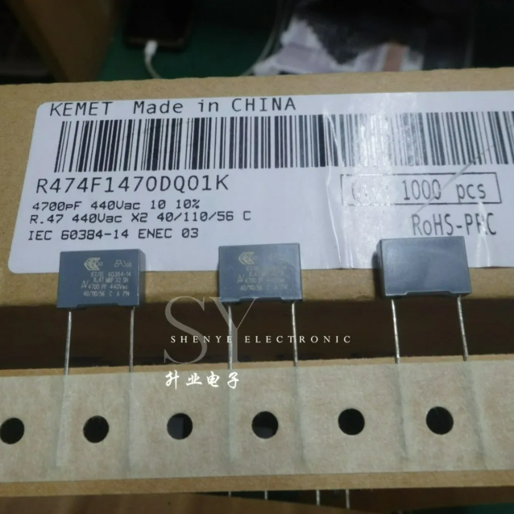 10pcs/lot AV R47 MKP 0.0047uf 440VAC 4.7nf 4700pf 4n7 472 K X2 Brand New 10mm Film Capacitor R474F1470DQ01K