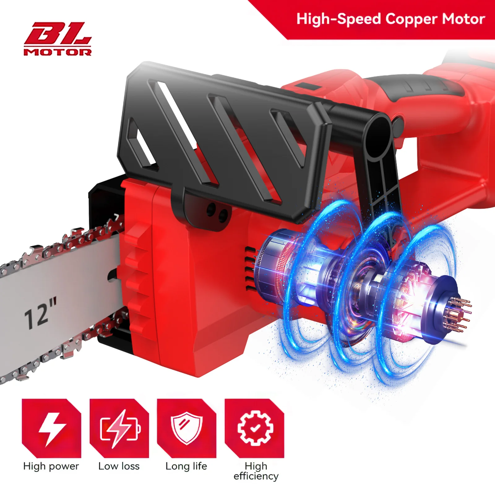 TKKEACE 6000 واط 12 بوصة منشار كهربائي بدون فرشاة منشار بطارية لاسلكي حديقة النجارة أداة السلطة لبطارية ماكيتا 18 فولت #2