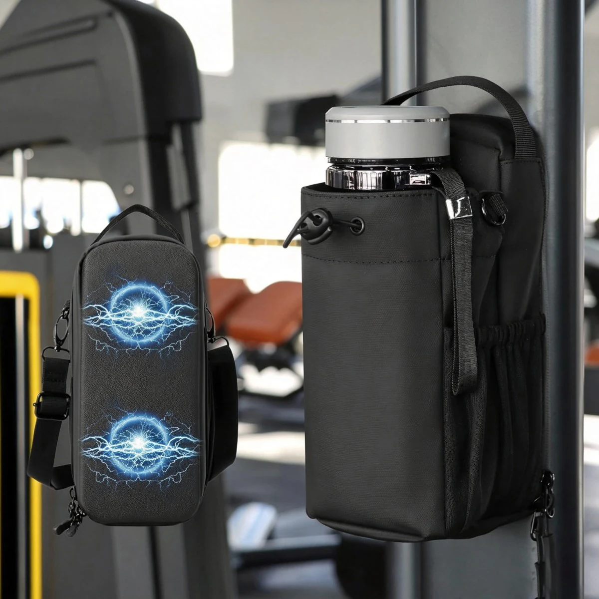 Magnetic Gym Bag Large Capacity Magnetic Carrier Bag With Phone Pocket Portable Gym Water Bottle Pouch Gym Accessories Organizer