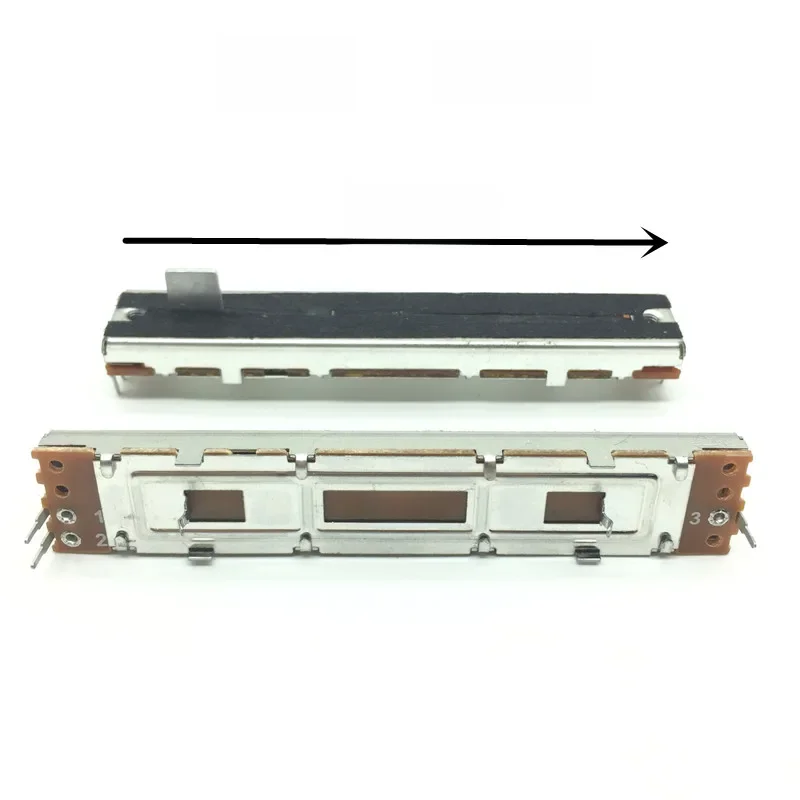 1szt, Prosty potencjometr poślizgu, B10K, 3Pin, Całkowita długość 88mm — zdjęcie 2