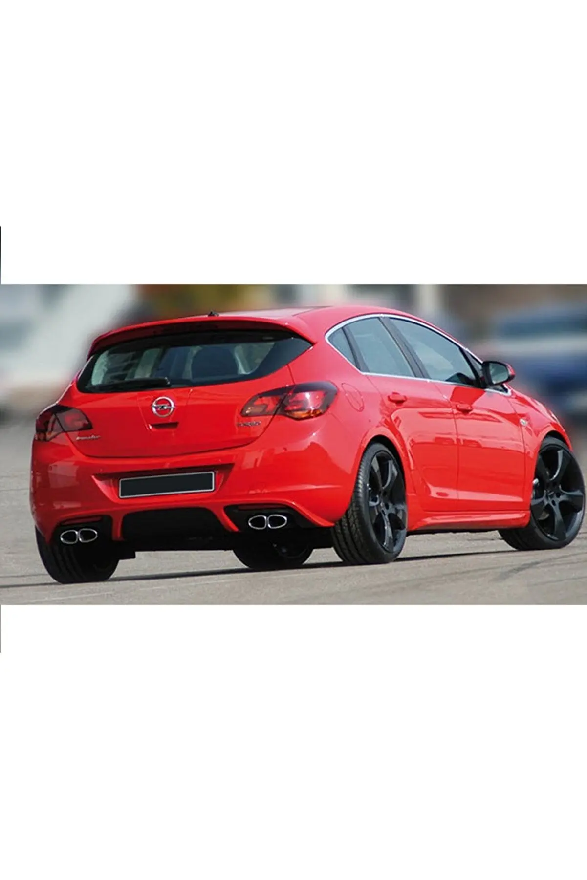 For Opel Astra J  (Non Facelift Models) Hb Irmsicher Rear Attachment Diffuser Matte Black 2009 2010 2011 2012 - Body Kit Wings