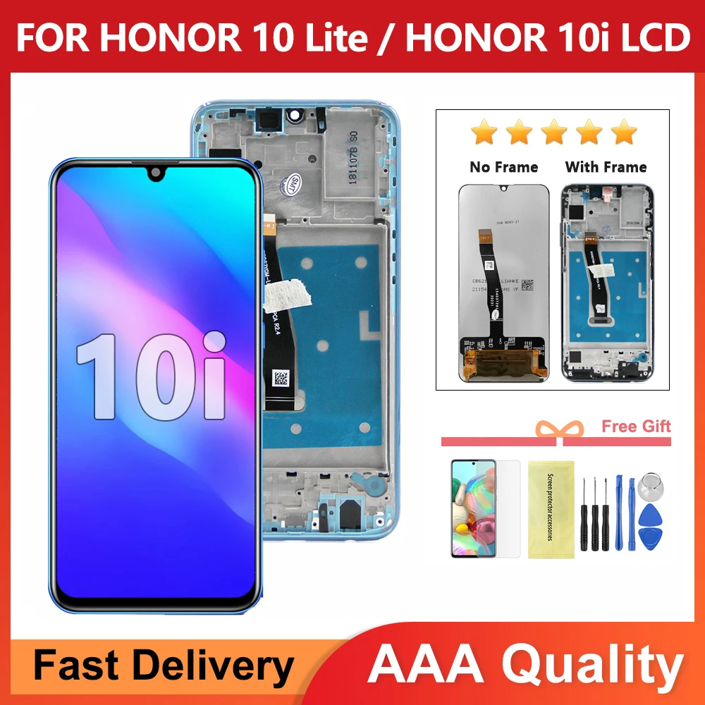 6.21'' For Honor 10 Lite LCD Display Touch Screen Digitizer Assembly Replacement For honor 10i Lcd HRY-LX1 HRY-LX2 Display