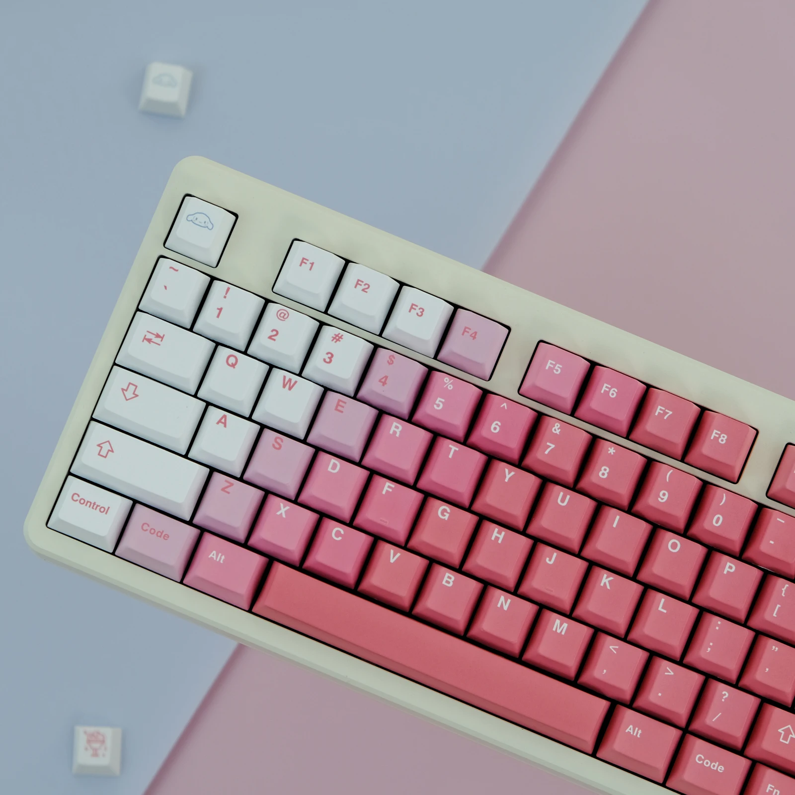 

GMK Keycaps 129 Keys Cherry Profile DYE-SUB Personalized GMK Gradual pink keycaps For Mechanical Keyboard