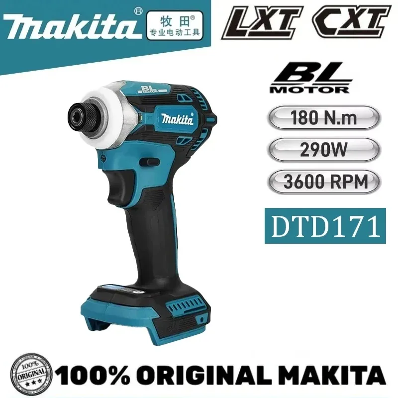 ماكيتا DTD171 18 فولت سائق الصدمات بدون فرش، أدوات كهربائية لاسلكية قابلة لإعادة الشحن بدون بطارية