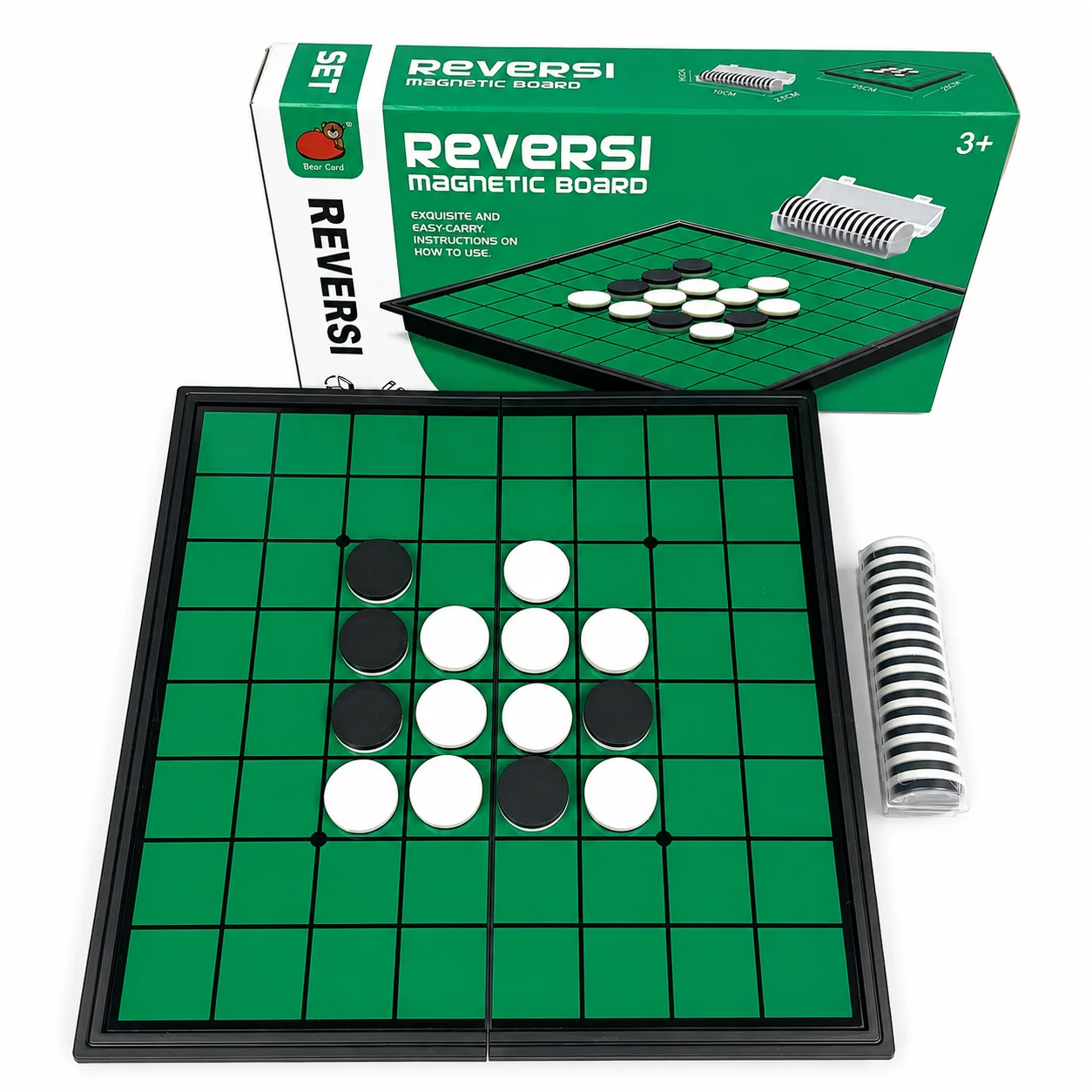 

25x25cm Folding Magnetic Flip Board Game Set with Carry Box Safe Portable Travel Educational Puzzle Toy Gift