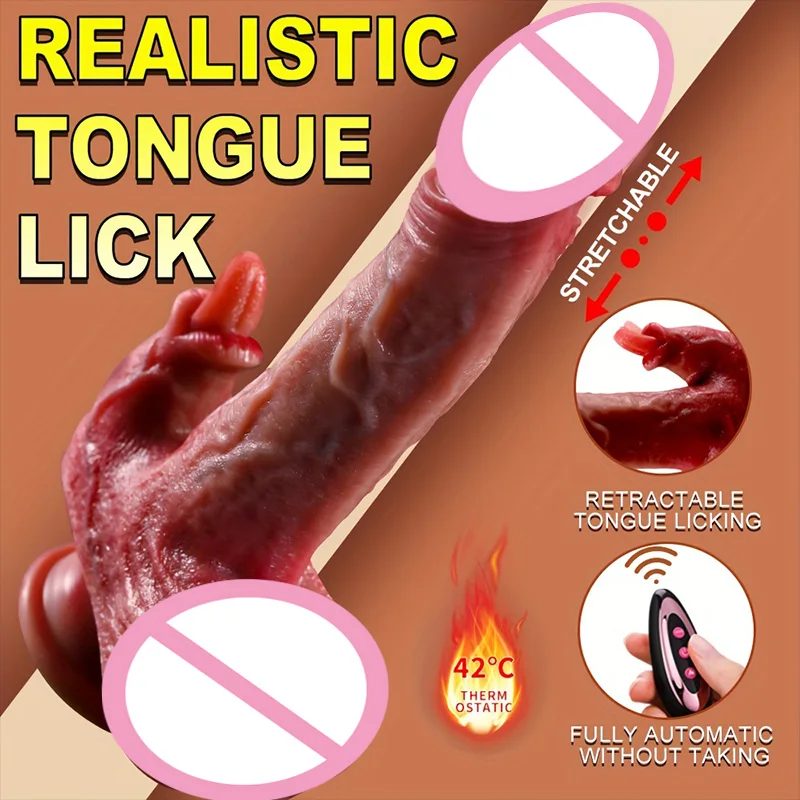 Realistic Dildo Vibrator Remote Control Penis Licking Clitoris Penetration-Anal Female Masturbator Big Dick  Sex Toys for Women image 2