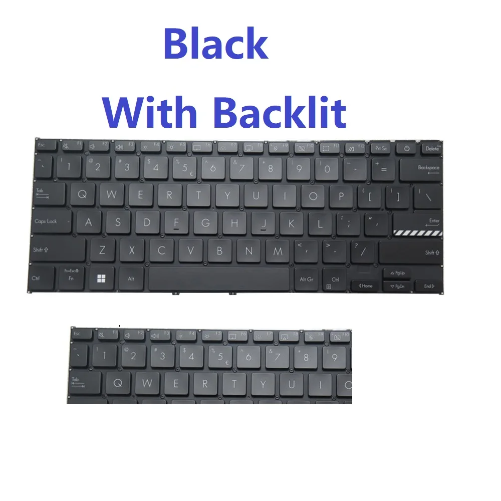 New Laptop US Keyboard For ASUS For VivoBook 14 X1404 X1404VA X1404ZA ASM21L73U4JH181 0KNB0-1605UI00 With Backlit Black/Silver