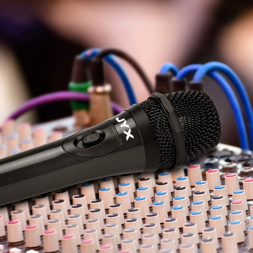 Micrófono dinámico de karaoke vocal de mano con cable y interruptor de encendido/apagado para máquinas de karaoke, altavoces, amplificadores, mezcladoras y sistemas de PA 4