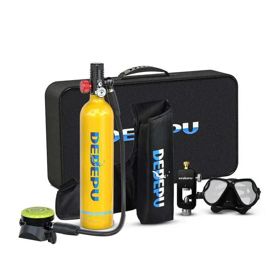 Dedepu S5000 Scuba Tank Zuurstof Duiken Cilinder Respirator Duiken Tank 1L Apparatuur Snorkelen Handpomp Gratis Verzending