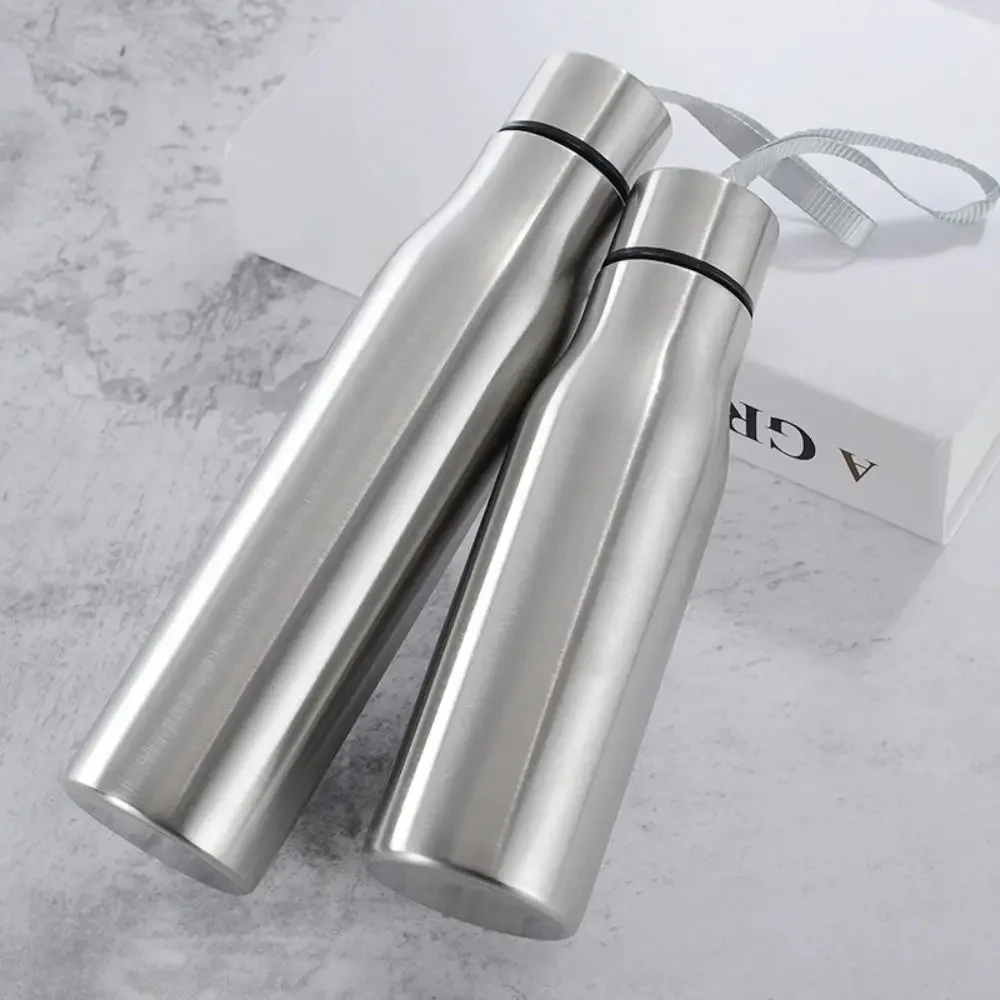 AliExpress NONE 500ml/1000ml Stainless Steel Water Bottle with Handle Portable Hot Cold Water Bottle for Cycling Sports Travel