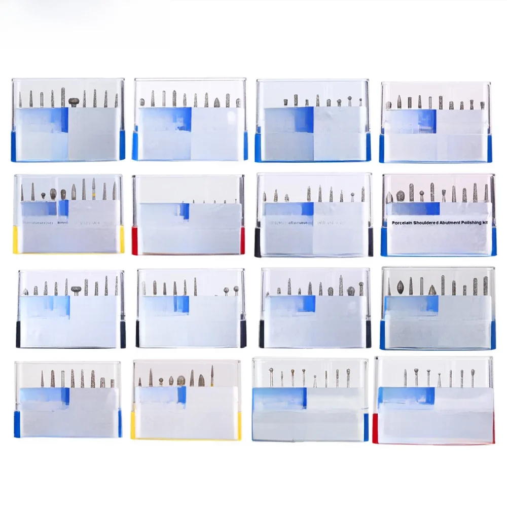 Azdent dental diamante bur fg brocas para alta velocidade handpiece polimento ferramentas de