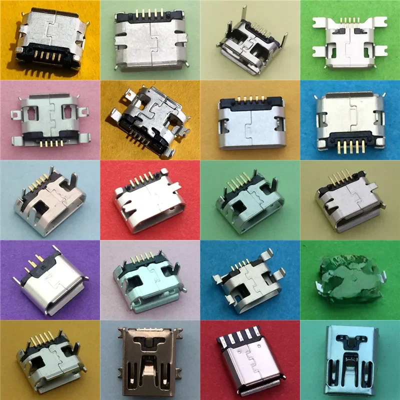 20 modeli złącze żeńskie Micro USB 5pin do ładowania telefonu komórkowego gniazdo SMT złącze jack danych Port PCB Board Drop Shipping — zdjęcie 2