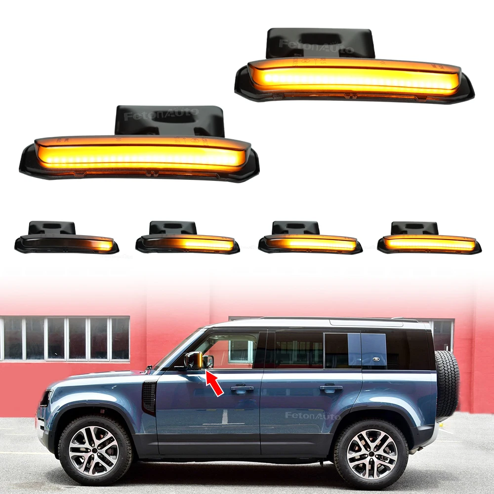 LED Dynamic Indicator Blinker Rearview Mirror Turn Signal Light Sequential Lamp For Land Rover Defender L663 90 & 110 2019 ON