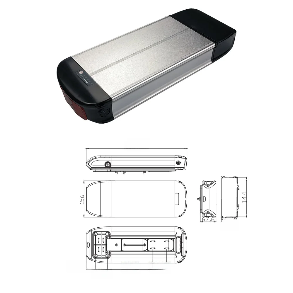 AliExpress 36V 48V Rear Rack Battery 10.4Ah 12Ah 13Ah 15A for 250W 350W 500W 750W Luggage Akku Electric Bicycle