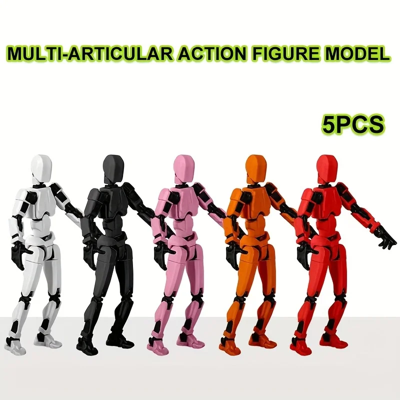 T13 Action Figure Set, 10PCS Robot Action Figure 3D Printed Toys Lucky Titan 13 Action Figure with M
