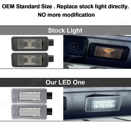 Imagen 2 del producto Lámpara de luz LED para matrícula, 2 uds., para Citroen C3 MK3 C4 C5, Peugeot 207 CC 208 2008 308 II T9 Hatchback SW 3008