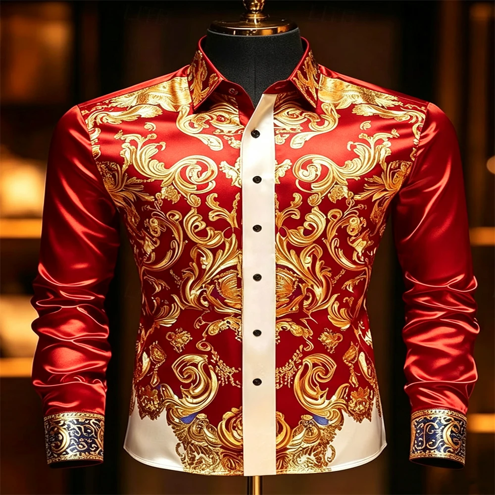 Herren Luxus-Satin-Langarmhemd – Mens Satin Silk Dress Shirt Bewertung und Preis